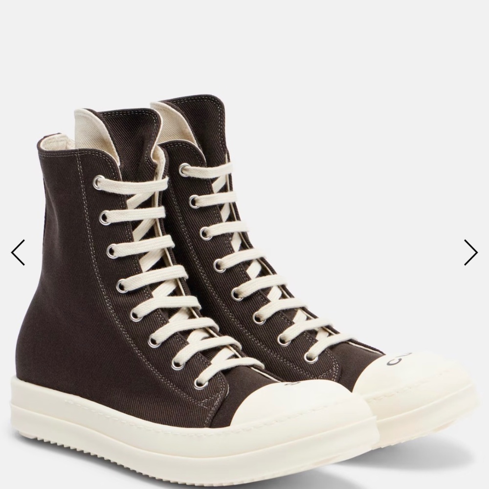 RICK OWENS Sneaks canvas high-top sneakers